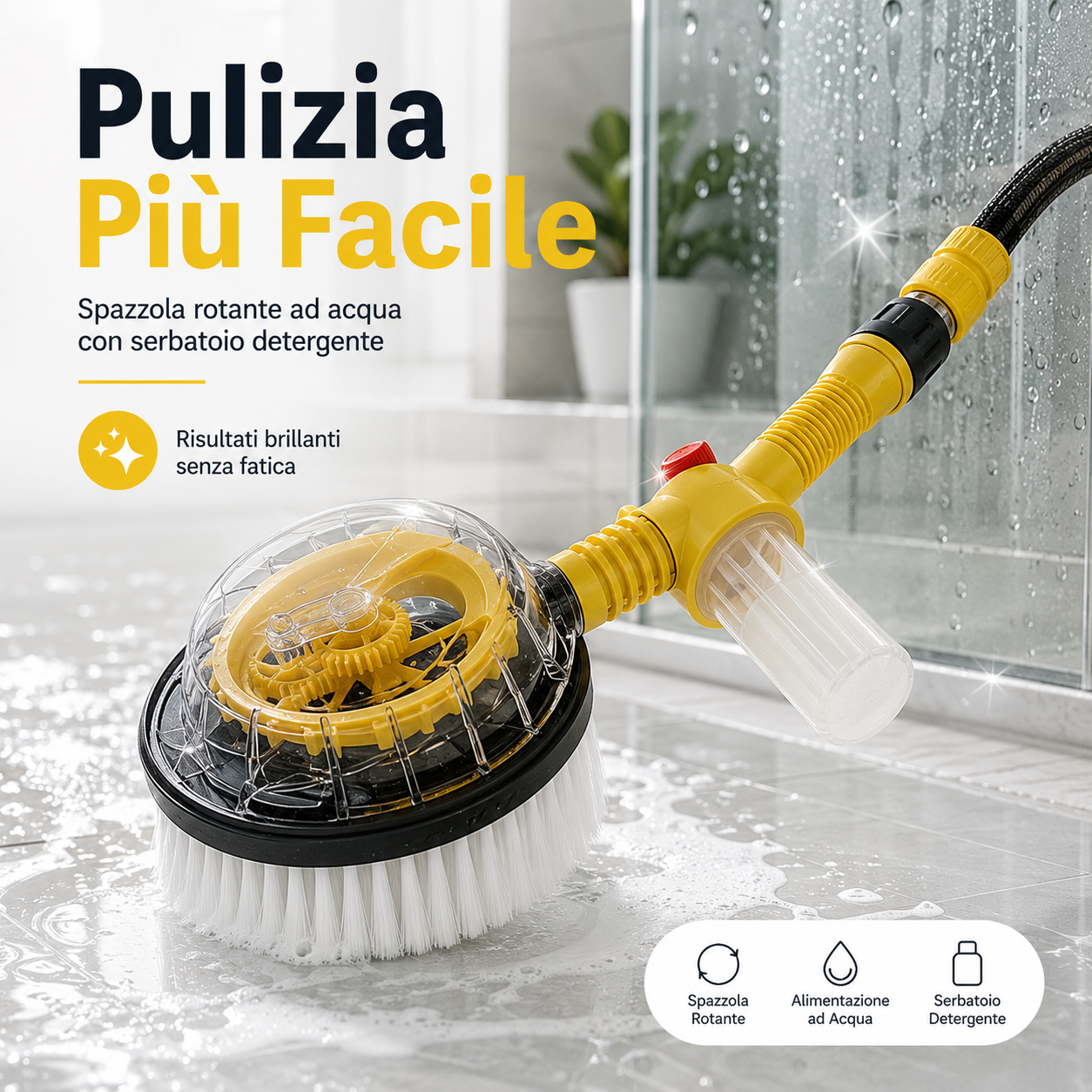 ScrubFlex™ — Spazzola Elettrica Rotante