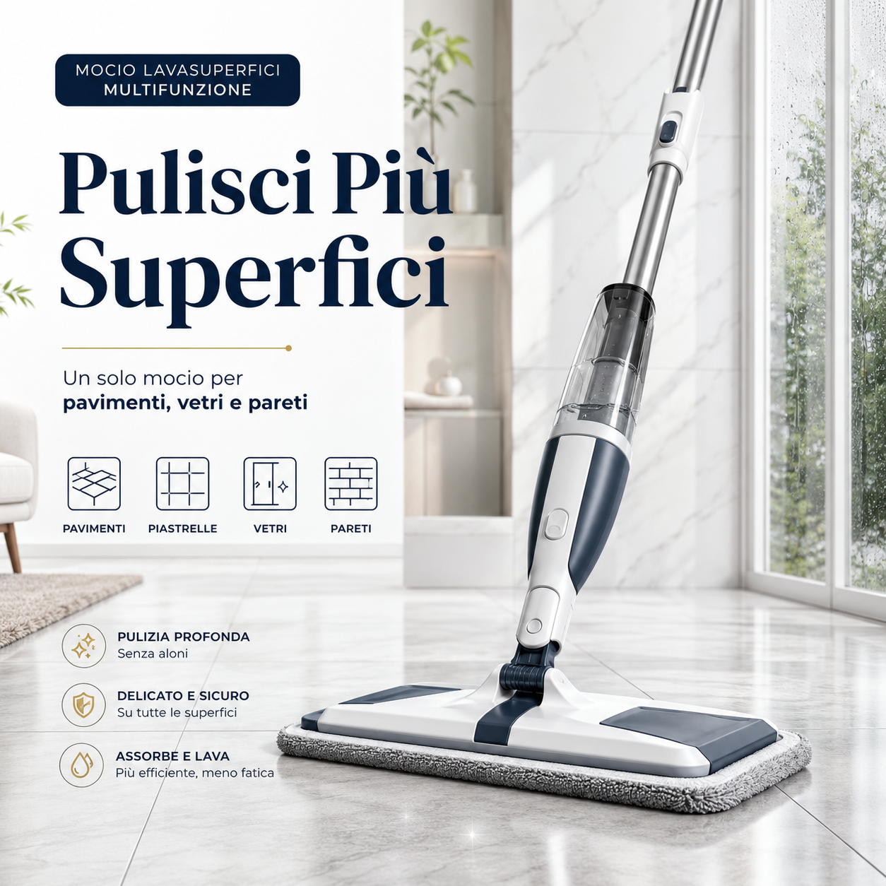 Mocio Lavasuperfici Multifunzione