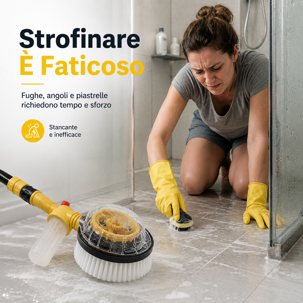 ScrubFlex™ — Spazzola Elettrica Rotante
