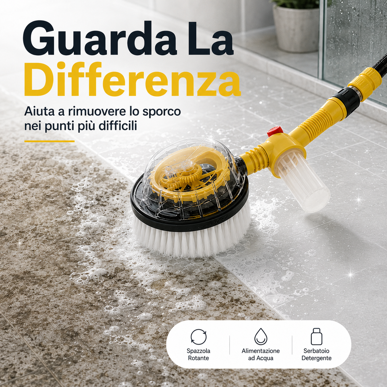 ScrubFlex™ — Spazzola Elettrica Rotante