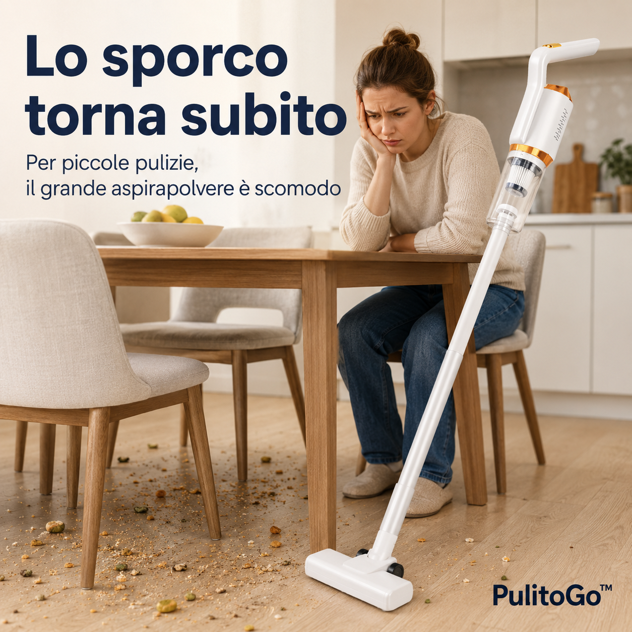 PulitoGo™ — Scopa Elettrica Senza Fili 2 in 1