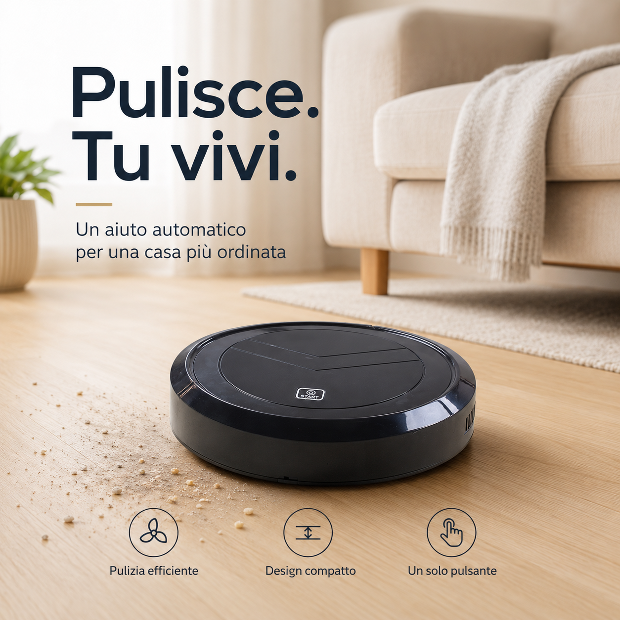CasaBot™ — Robot Aspirapolvere Automatico 3 in 1