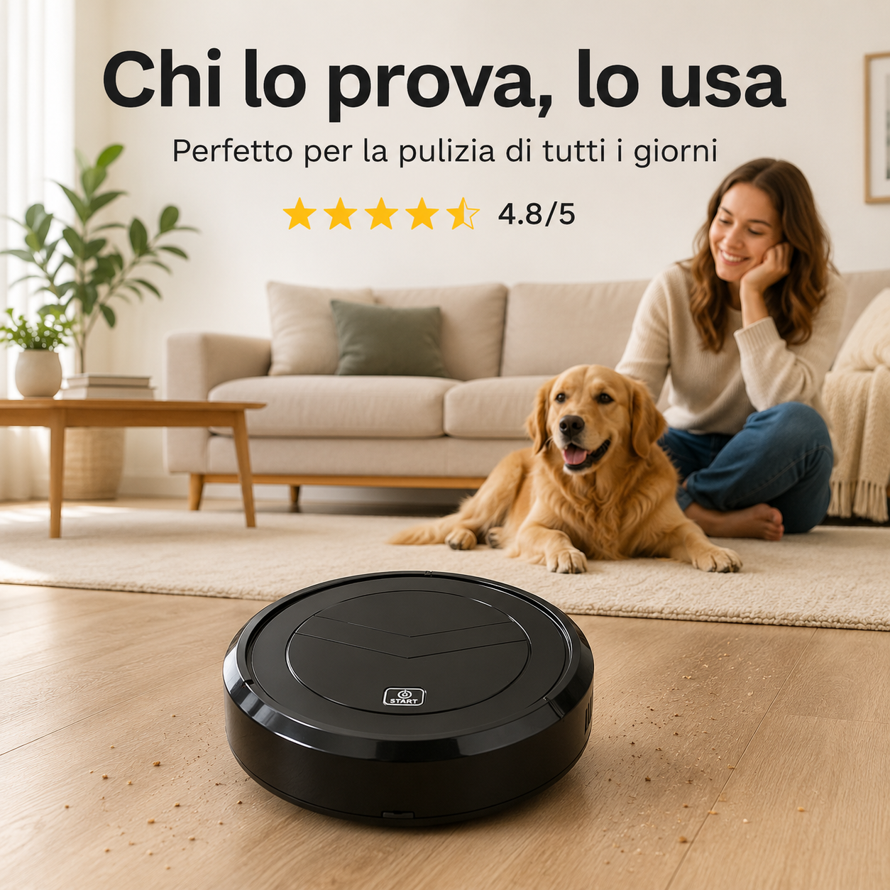 CasaBot™ — Robot Aspirapolvere Automatico 3 in 1